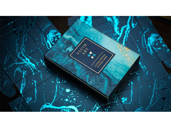 Fluid Art Blue (Luxury Edition) Playing Cards