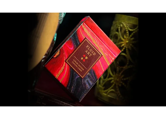 Fluid Art Red (Luxury Edition) Playing Cards
