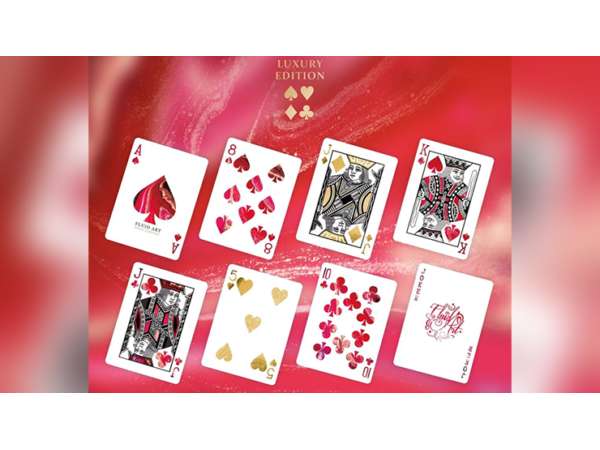 Fluid Art Red (Luxury Edition) Playing Cards