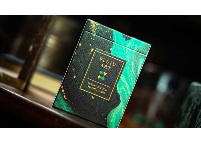 Fluid Art Green (Luxury Edition) Playing Cards