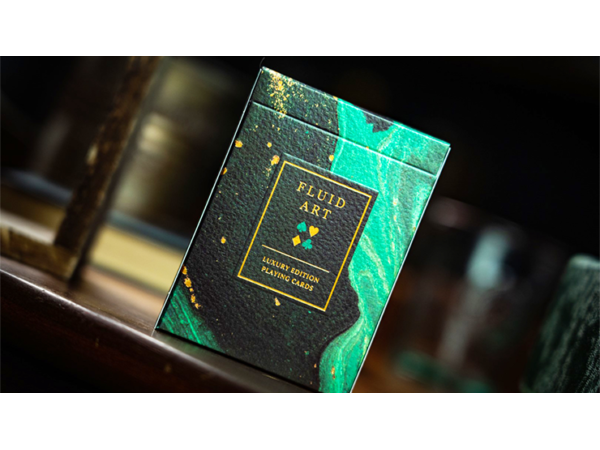 Fluid Art Green (Luxury Edition) Playing Cards