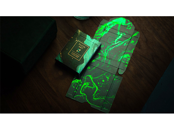 Fluid Art Green (Luxury Edition) Playing Cards