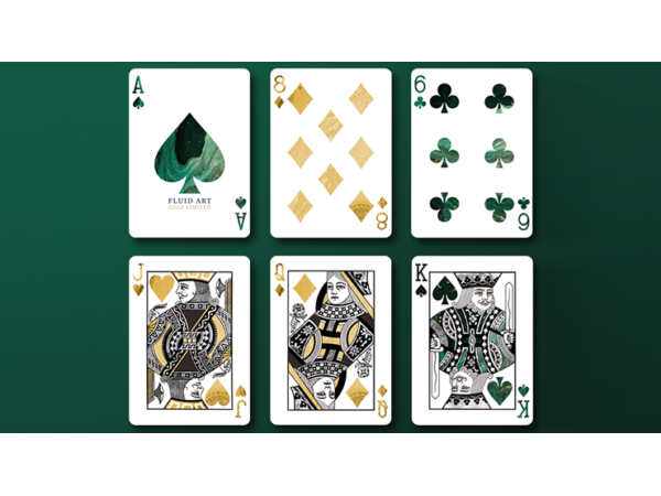 Fluid Art Green (Luxury Edition) Playing Cards