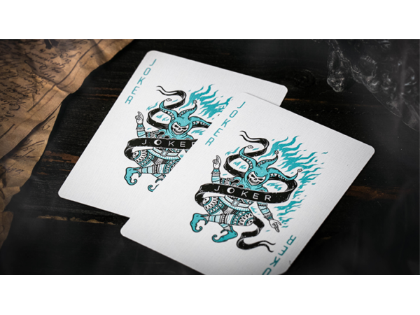 666 V4 (Cyan) Playing Cards by Riffle Shuffle