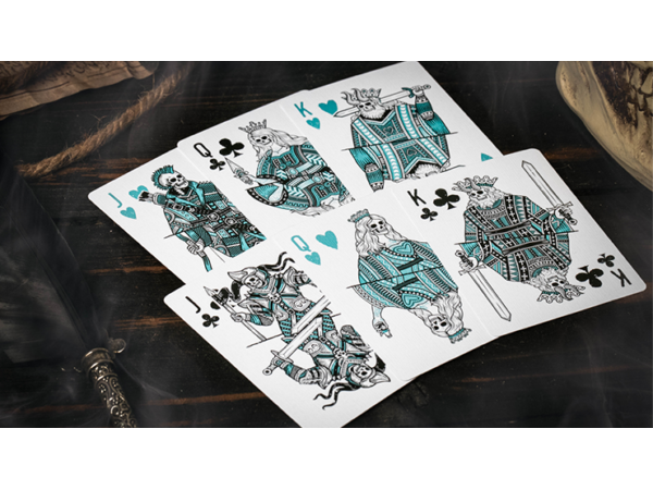 666 V4 (Cyan) Playing Cards by Riffle Shuffle