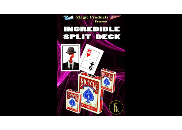 Incredible Split Deck Plus (Gimmicks and Online Instructions) by Magic Music Entertainment