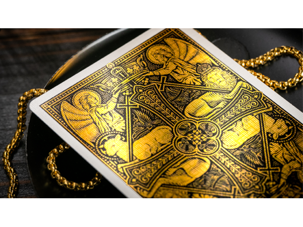 The Cross (Golden Grace Foiled Edition) Playing Cards by Peter Voth x Riffle Shuffle