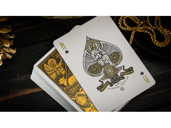 The Cross (Golden Grace Foiled Edition) Playing Cards by Peter Voth x Riffle Shuffle
