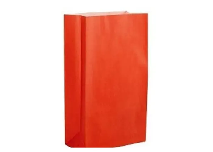 10 x Paper Bag / 10 Papiertüten 140x245x70mm hoch / in rot oder blau