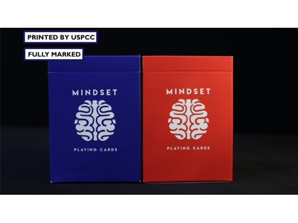 Mindset Duo 1 Red and 1 Blue Set Playing Cards (Marked) by Anthony Stan