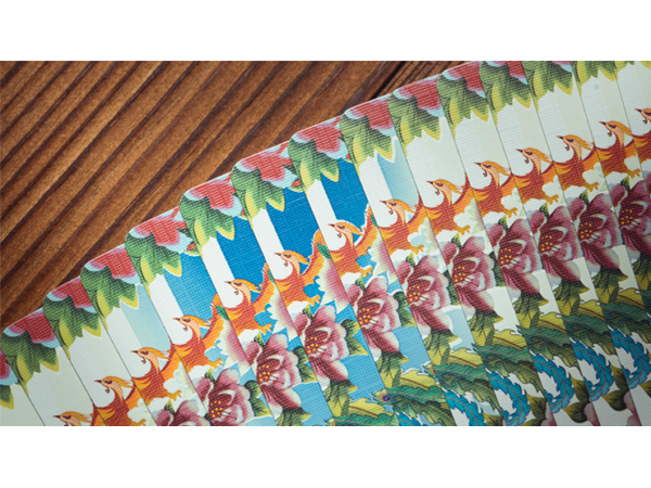Phoenix and Peony (Blue) Playing Cards by Bacon Playing Card Company