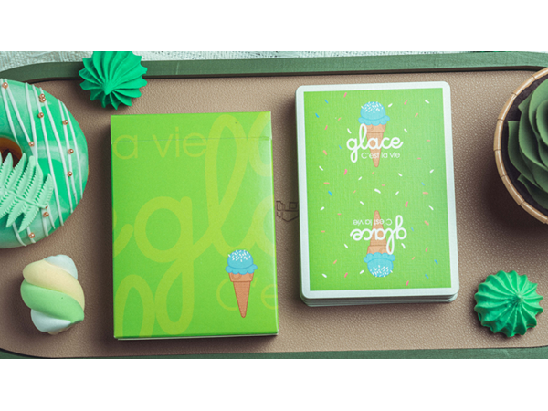 Glace Playing Cards (Green) by Bacon Playing Card Company