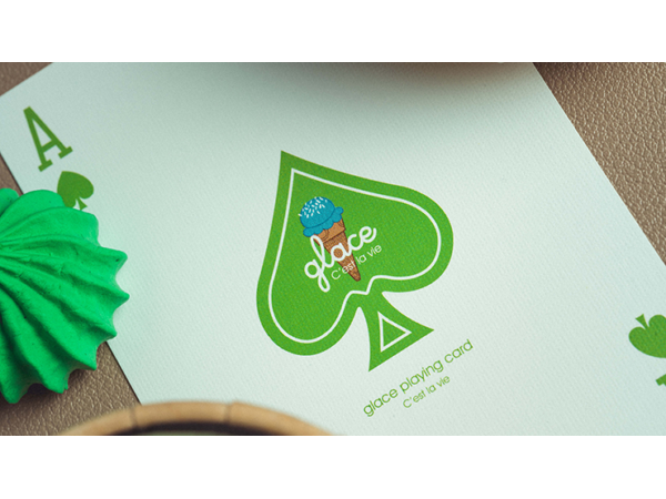 Glace Playing Cards (Green) by Bacon Playing Card Company
