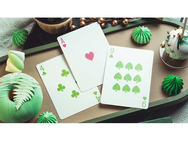 Glace Playing Cards (Green) by Bacon Playing Card Company