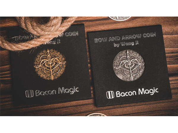 BOW AND ARROW COIN GOLD (Gimmick and Online Instructions) by Bacon Magic
