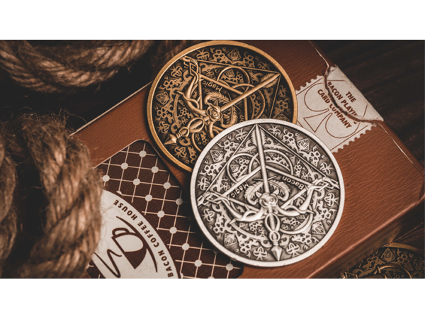 BOW AND ARROW COIN GOLD (Gimmick and Online Instructions) by Bacon Magic