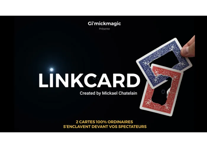 LinkCard BLUE (Gimmicks and Online Insruction) by Mickaël Chatelain