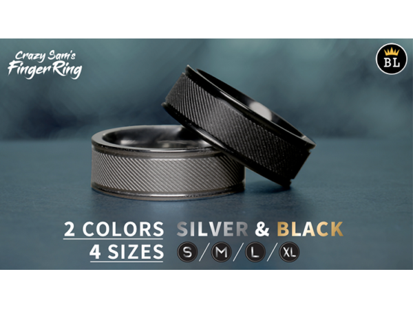 Hanson Chien Presents Crazy Sam's Finger Ring BLACK / SMALL (Gimmick and Online Instructions) by Sam Huang