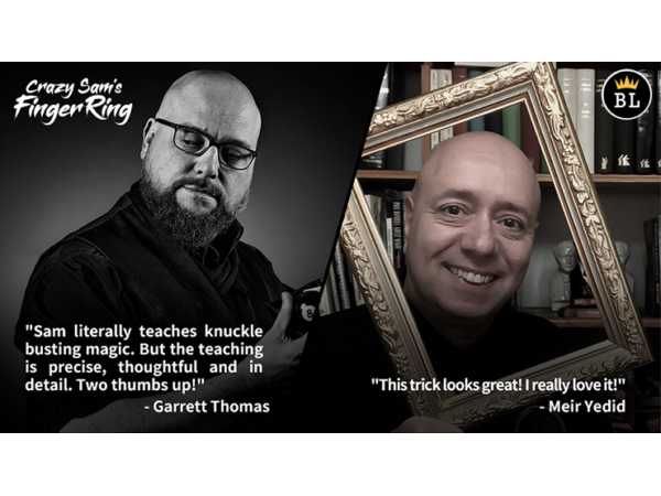 Hanson Chien Presents Crazy Sam's Finger Ring BLACK / LARGE (Gimmick and Online Instructions) by Sam Huang