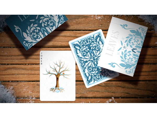 Leaves Winter (Blue) Playing Cards by Dutch Card House Company