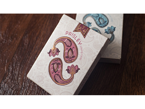 Marked Paisley Ton sur Ton Poudre Rouge Playing Cards