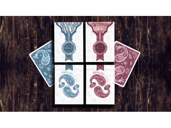 Marked Paisley Ton sur Ton Poudre Blue Playing Cards