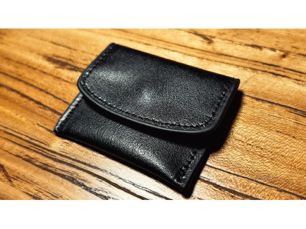 The Cowhide Coin Wallet (Black) by Bacon Magic