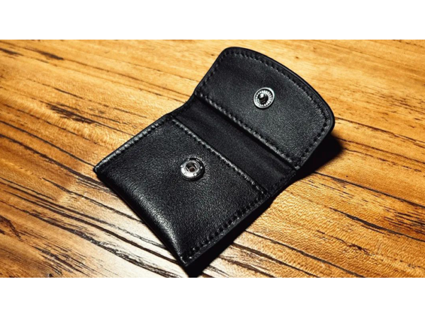 The Cowhide Coin Wallet (Black) by Bacon Magic