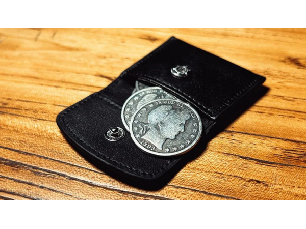 The Cowhide Coin Wallet (Black) by Bacon Magic
