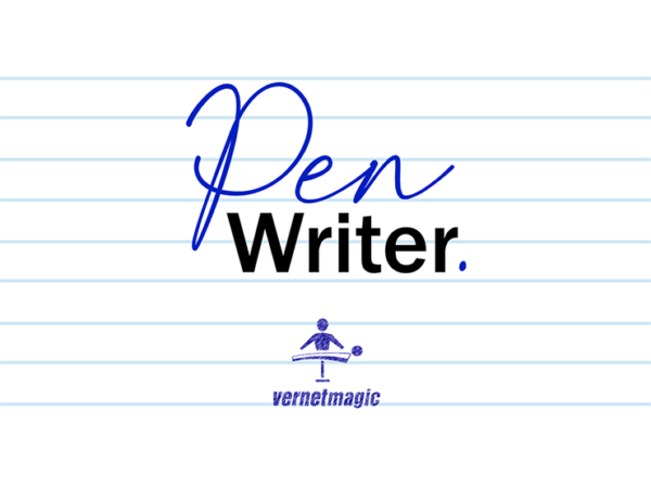 PEN WRITER Blue (Gimmicks and Online Instructions) by Vernet Magic