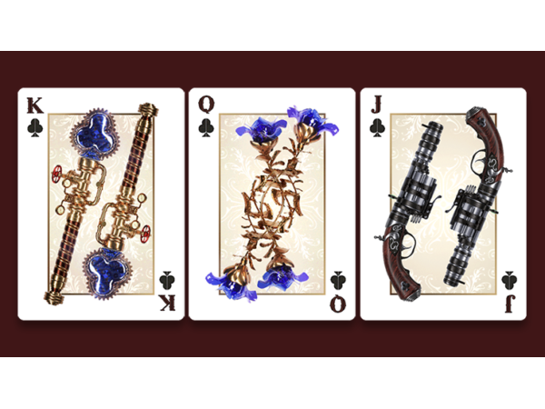 Victorian Steampunk (Silver) Playing Cards