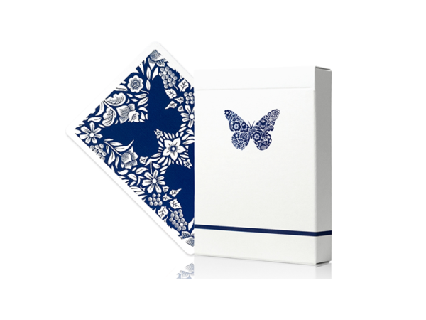 Butterfly Worker Marked Playing Cards (Blue) by Ondrej Psenicka