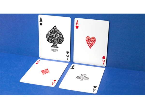 Butterfly Worker Marked Playing Cards (Blue) by Ondrej Psenicka
