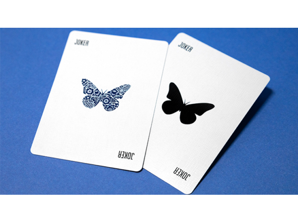 Butterfly Worker Marked Playing Cards (Blue) by Ondrej Psenicka