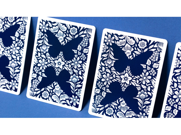 Butterfly Worker Marked Playing Cards (Blue) by Ondrej Psenicka