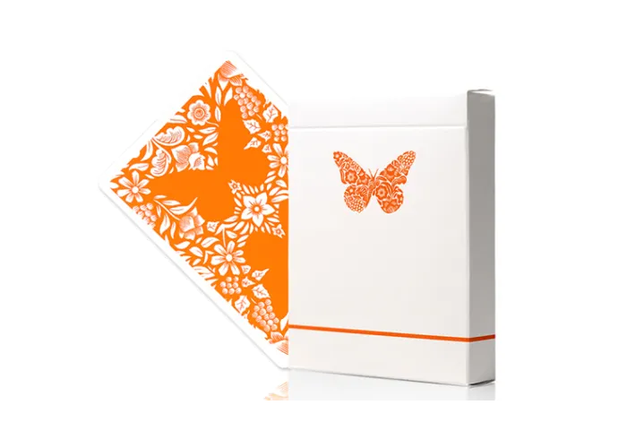 Butterfly Worker Marked Playing Cards (Orange) by Ondrej Psenicka