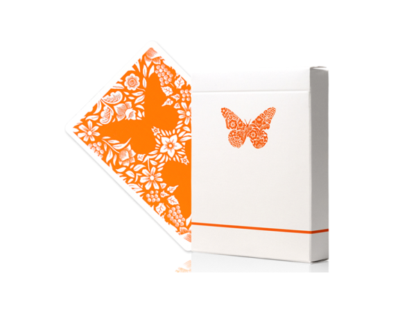 Butterfly Worker Marked Playing Cards (Orange) by Ondrej Psenicka