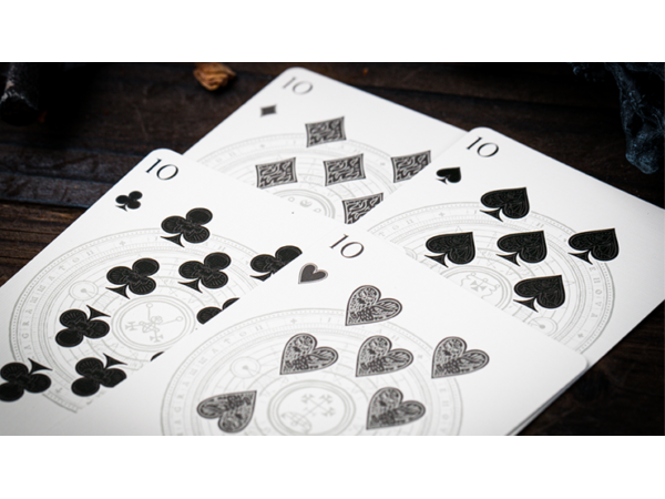 The Keys of Solomon: Silver Spirituum Playing Cards by Riffle Shuffle