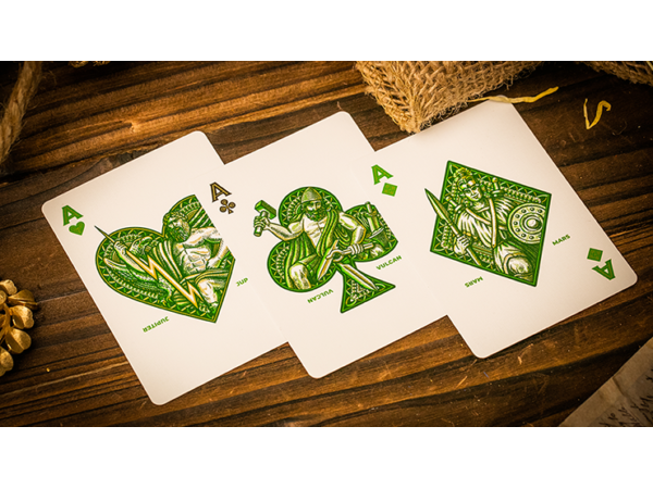 Caesar (Green) Playing Cards by Riffle Shuffle