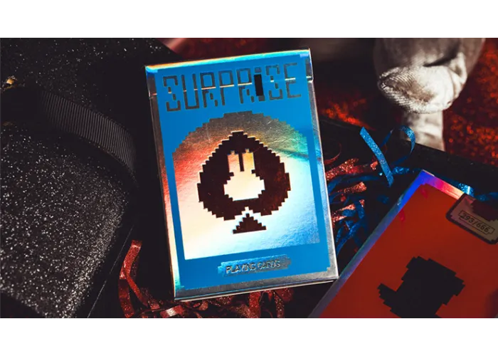Limited Holographic Edition Surprise Deck V5 (Blue) Playing cards by Bacon Playing Card Company