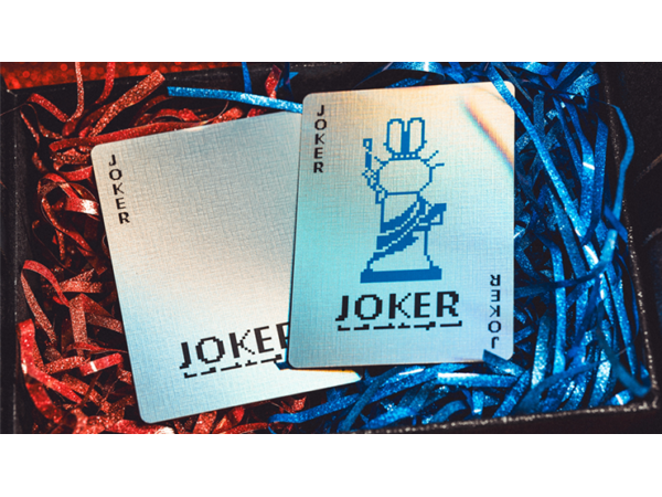 Limited Holographic Edition Surprise Deck V5 (Blue) Playing cards by Bacon Playing Card Company