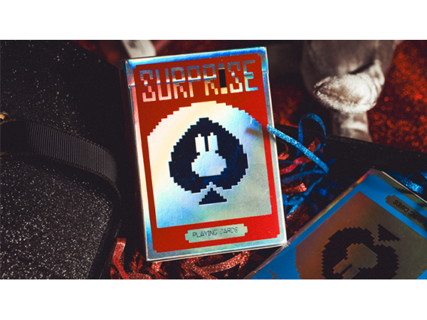 Limited Holographic Edition Surprise Deck V5 (Red) Playing cards by Bacon Playing Card Company