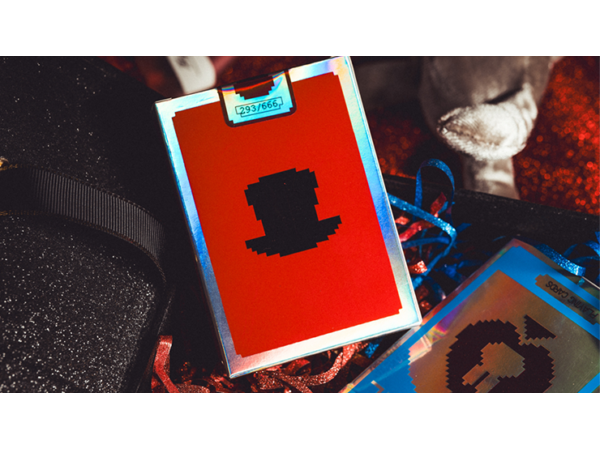 Limited Holographic Edition Surprise Deck V5 (Red) Playing cards by Bacon Playing Card Company