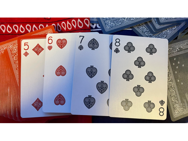 Gilded Bicycle Bandana (Blue) Playing Cards