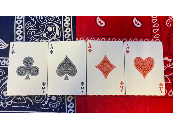 Gilded Bicycle Bandana (Blue) Playing Cards