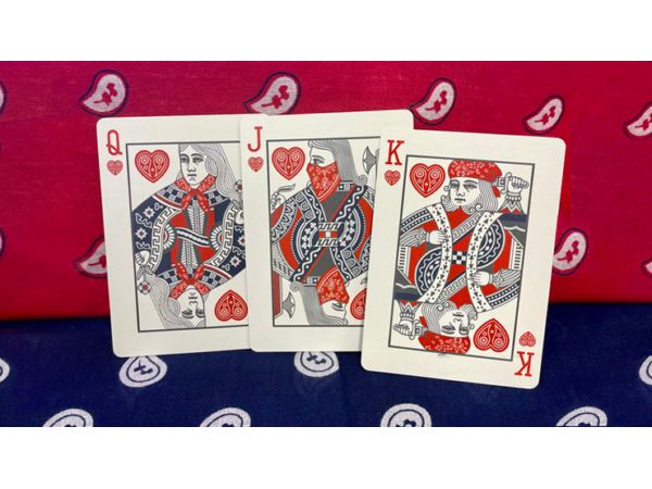 Gilded Bicycle Bandana (Blue) Playing Cards