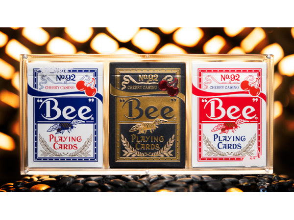 Limited Bee X Cherry 3 deck Set (Blue, Red and Black) Playing Cards