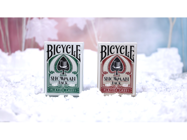 Bicycle Snowman (Red) Playing Cards