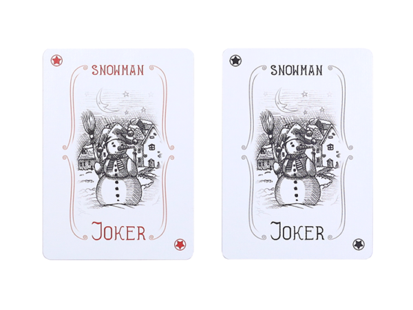 Bicycle Snowman (Red) Playing Cards