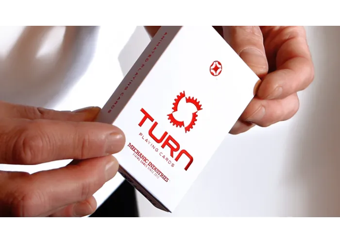 TURN (Red) Playing Cards by Mechanic Industries